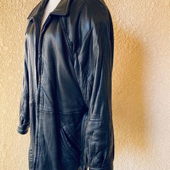 Vintage Andrew Marc Black Leather Jacket Small - Picture 6 of 15